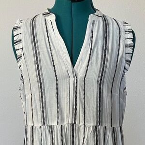 Francesca’s White and Black striped dress